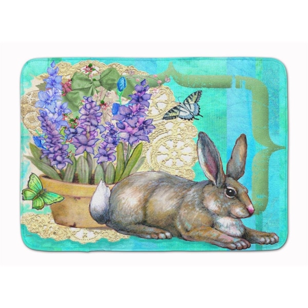 Carolines Treasures Springtime Easter Rabbit Machine Washable Memory Foam Mat PJC1068RUG - main